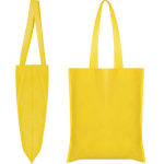Bolsa non-woven con asas largas termoselladas y resistencia 6kg color amarillo vista detalle 2