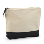 Neceser algodón bicolor con cremallera y tirador a juego 280 g/m2 color negro primera vista de uso
