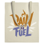 Bolsa de algodón natural con asa larga 140 g/m2 color natural vista detalle 2