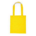 Bolsa de tejido algodón con asa larga en diversos colores color amarillo segunda vista
