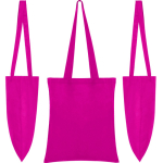 Bolsa de tejido algodón con asa larga en diversos colores color rosa vista detalle 1