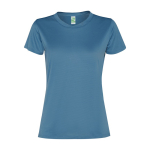 Camiseta de mujer de manga corta en poliéster reciclado 100 g/m2 Roly Direct Slam color azul bondi segunda vista