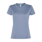 Camiseta de mujer de manga corta en poliéster reciclado 100 g/m2 Roly Direct Slam color azul grisáceo segunda vista
