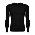 Camiseta térmica sin costuras adaptable 200 g/m2 Roly Direct Prime color negro segunda vista