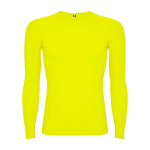 Camiseta térmica sin costuras adaptable 200 g/m2 Roly Direct Prime color amarillo fluorescente segunda vista