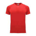 Camiseta técnica manga corta tejido control dry 135 g/m2 Roly Direct Bahrain color rojo segunda vista