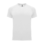 Camiseta técnica manga corta tejido control dry 135 g/m2 Roly Direct Bahrain color blanco segunda vista