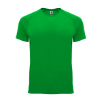 Camiseta técnica manga corta tejido control dry 135 g/m2 Roly Direct Bahrain color verde segunda vista