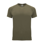 Camiseta técnica manga corta tejido control dry 135 g/m2 Roly Direct Bahrain color verde militar segunda vista