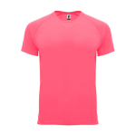 Camiseta técnica manga corta tejido control dry 135 g/m2 Roly Direct Bahrain color rosa pastel segunda vista