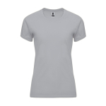Camiseta técnica entallada de poliéster para mujer 135 g/m2 Roly Direct Bahrain color gris segunda vista