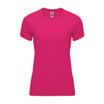 Camiseta técnica entallada de poliéster para mujer 135 g/m2 Roly Direct Bahrain color rosa segunda vista