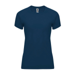 Camiseta técnica entallada de poliéster para mujer 135 g/m2 Roly Direct Bahrain color azul marino segunda vista