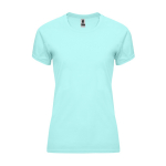 Camiseta técnica entallada de poliéster para mujer 135 g/m2 Roly Direct Bahrain color verde menta segunda vista