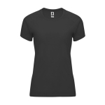 Camiseta técnica entallada de poliéster para mujer 135 g/m2 Roly Direct Bahrain color gris topo segunda vista