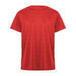 Camiseta técnica de poliéster en manga corta 135 g/m2 Roly Direct Daytona color rojo segunda vista