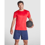 Camiseta técnica poliéster en manga corta 135 g/m2 Roly Direct Daytona color rojo primera vista de uso