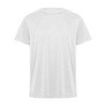 Camiseta técnica de poliéster en manga corta 135 g/m2 Roly Direct Daytona color blanco segunda vista