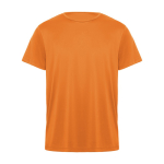 Camiseta técnica de poliéster en manga corta 135 g/m2 Roly Direct Daytona color naranja segunda vista
