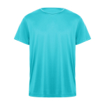 Camiseta técnica de poliéster en manga corta 135 g/m2 Roly Direct Daytona color turquesa segunda vista