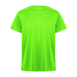 Camiseta técnica de poliéster en manga corta 135 g/m2 Roly Direct Daytona color verde fluorescente segunda vista