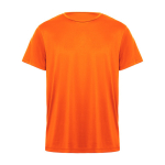 Camiseta técnica de poliéster en manga corta 135 g/m2 Roly Direct Daytona color naranja fluorescente segunda vista