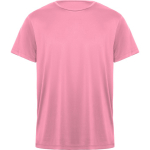Camiseta técnica poliéster en manga corta 135 g/m2 Roly Direct Daytona color rosa pastel primera vista de uso