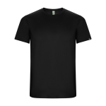 Camiseta técnica en manga corta de tejidos reciclados 135 g/m2 Roly Direct Imola color negro segunda vista