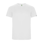 Camiseta técnica en manga corta de tejidos reciclados 135 g/m2 Roly Direct Imola color blanco segunda vista