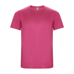Camiseta técnica en manga corta de tejidos reciclados 135 g/m2 Roly Direct Imola color rosa segunda vista