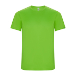 Camiseta técnica en manga corta de tejidos reciclados 135 g/m2 Roly Direct Imola color verde lima segunda vista