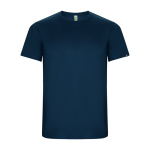 Camiseta técnica en manga corta de tejidos reciclados 135 g/m2 Roly Direct Imola color azul marino segunda vista