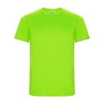 Camiseta técnica en manga corta de tejidos reciclados 135 g/m2 Roly Direct Imola color verde fluorescente segunda vista