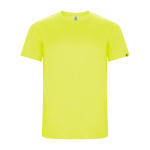 Camiseta técnica en manga corta de tejidos reciclados 135 g/m2 Roly Direct Imola color amarillo fluorescente segunda vista