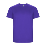 Camiseta técnica en manga corta de tejidos reciclados 135 g/m2 Roly Direct Imola color morado segunda vista