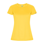Camiseta técnica de poliéster reciclado para mujer 135 g/m2 Roly Direct Imola color amarillo segunda vista