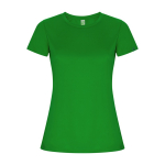Camiseta técnica de poliéster reciclado para mujer 135 g/m2 Roly Direct Imola color verde segunda vista