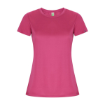 Camiseta técnica de poliéster reciclado para mujer 135 g/m2 Roly Direct Imola color rosa segunda vista