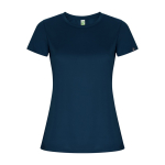 Camiseta técnica de poliéster reciclado para mujer 135 g/m2 Roly Direct Imola color azul marino segunda vista