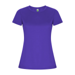 Camiseta técnica de poliéster reciclado para mujer 135 g/m2 Roly Direct Imola color morado segunda vista