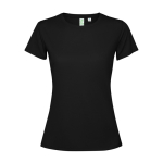 Camiseta técnica de poliéster reciclado para mujer 125 g/m2 Roly Direct Estoril color negro segunda vista