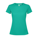 Camiseta técnica de poliéster reciclado para mujer 125 g/m2 Roly Direct Estoril color verde esmeralda segunda vista