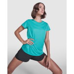 Camiseta técnica de poliéster reciclado para mujer 125 g/m2 Roly Direct Estoril color verde esmeralda primera vista de uso