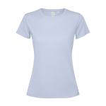 Camiseta técnica de poliéster reciclado para mujer 125 g/m2 Roly Direct Estoril color azul grisáceo segunda vista