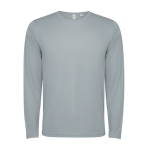 Camiseta técnica de manga larga en poliéster 125 g/m2 Roly Direct Estoril L/S color gris segunda vista