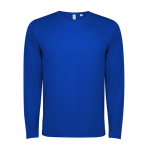 Camiseta técnica de manga larga en poliéster 125 g/m2 Roly Direct Estoril L/S color azul real segunda vista