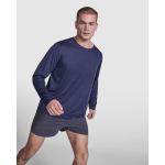 Camiseta técnica de manga larga en poliéster 125 g/m2 Roly Direct Estoril L/S color azul marino primera vista de uso