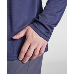 Camiseta técnica de manga larga en poliéster 125 g/m2 Roly Direct Estoril L/S color azul marino vista detalle 2