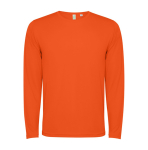 Camiseta técnica de manga larga en poliéster 125 g/m2 Roly Direct Estoril L/S color naranja oscuro segunda vista