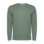 Camiseta técnica de manga larga en poliéster 125 g/m2 Roly Direct Estoril L/S color verde oliva segunda vista